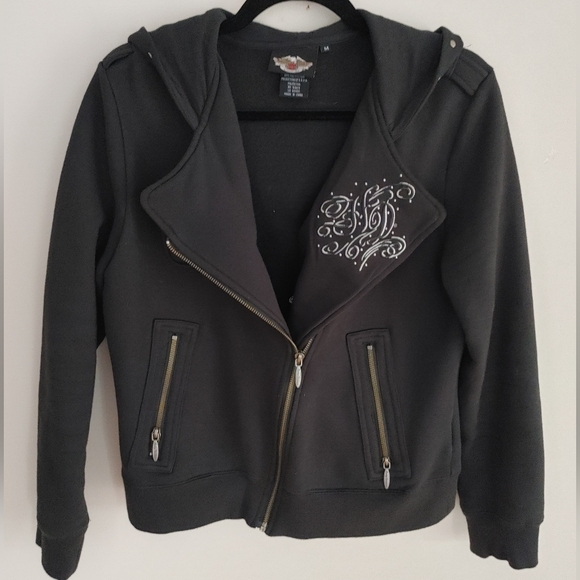 Harley-Davidson Tops - Harley Davidson Zip Up Hoodie Sweater Jacket M